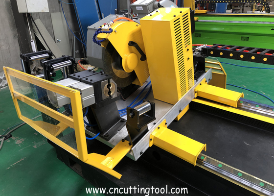 Cold saw machine for tube and pipe high speed cut in tube mill