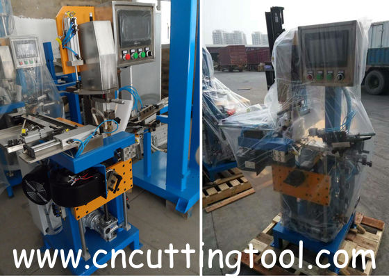 Brazing center automatic feeding solder, brushing flux,rotate saw blade brazing machine
