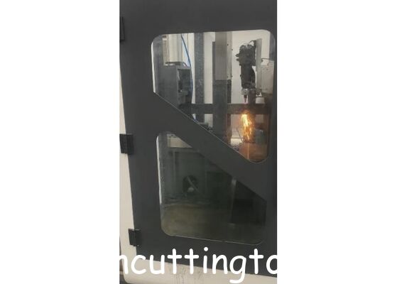 100x100 CNC laser cut flying saw machine for mild steel pipe and tube