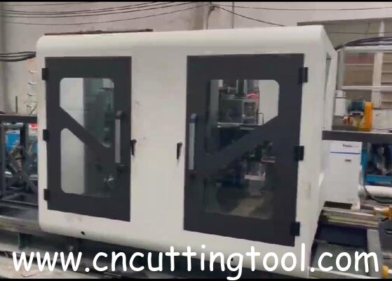 100x100 CNC laser cut flying saw machine for mild steel pipe and tube