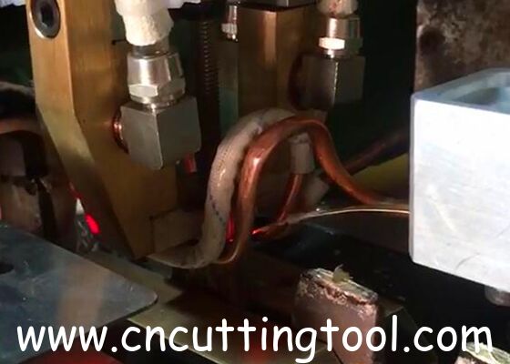 Automatic high frequency segments brazing machine and electric drive stand