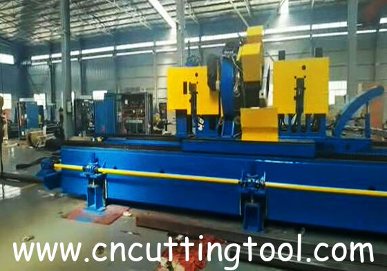 Fully automatic two blade CNC flying cold saw for large diameter tube